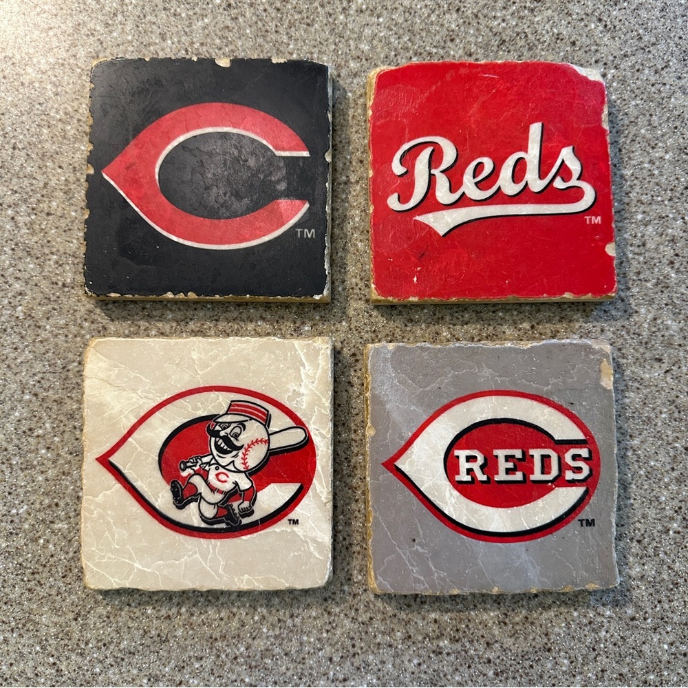 Cincinnati Reds Coasters, Set of 4